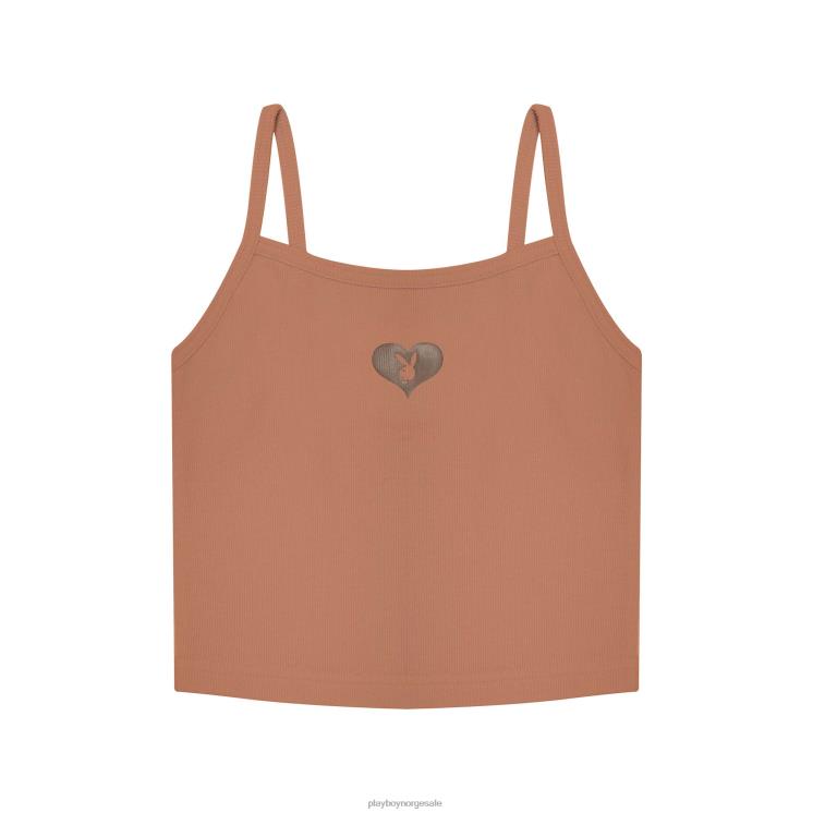 Playboy bever pels kvinner bunny hjerte bundet cami topp klær 24X2X1040