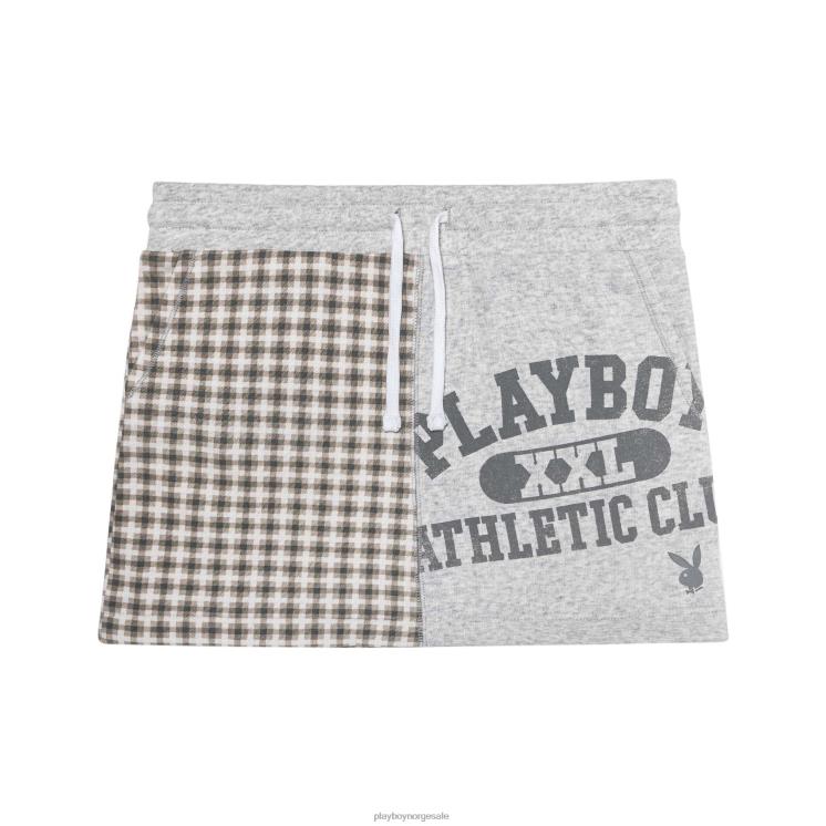 Playboy gråmelert kvinner varsity rutete miniskjørt klær 24X2X1260