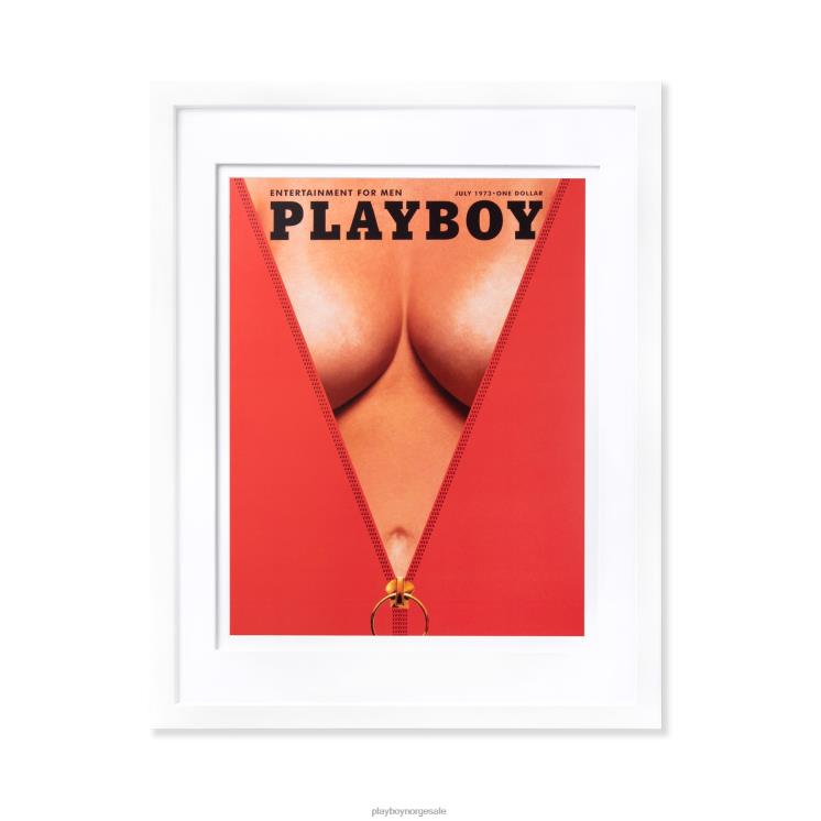 Playboy hvit ramme unisex juli 1973 omslagsrammetrykk tilbehør 24X2X909