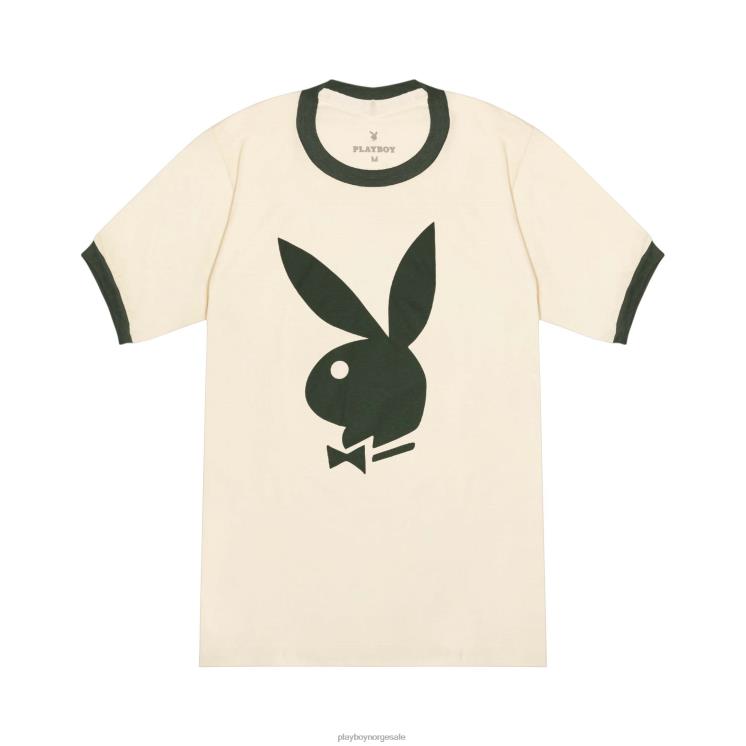 Playboy krem menn klassisk ringer t-skjorte klær 24X2X124