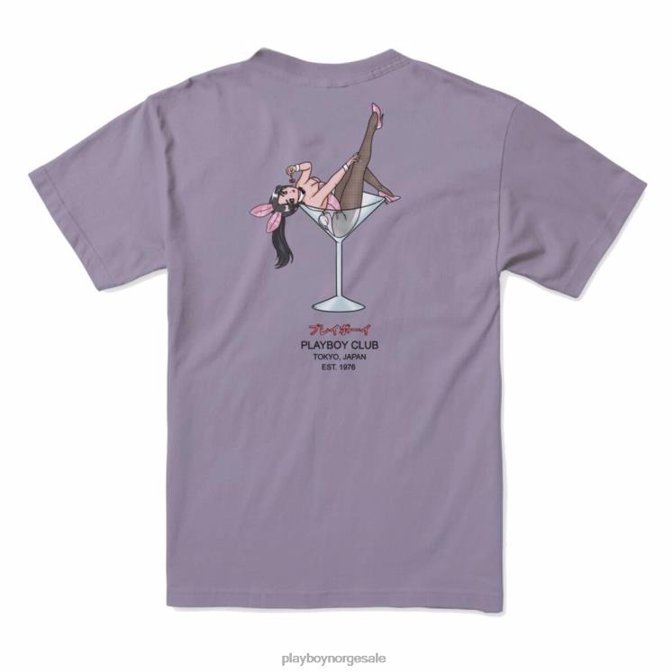 Playboy lavendel menn tokyo club cherry martini t-skjorte klær 24X2X147