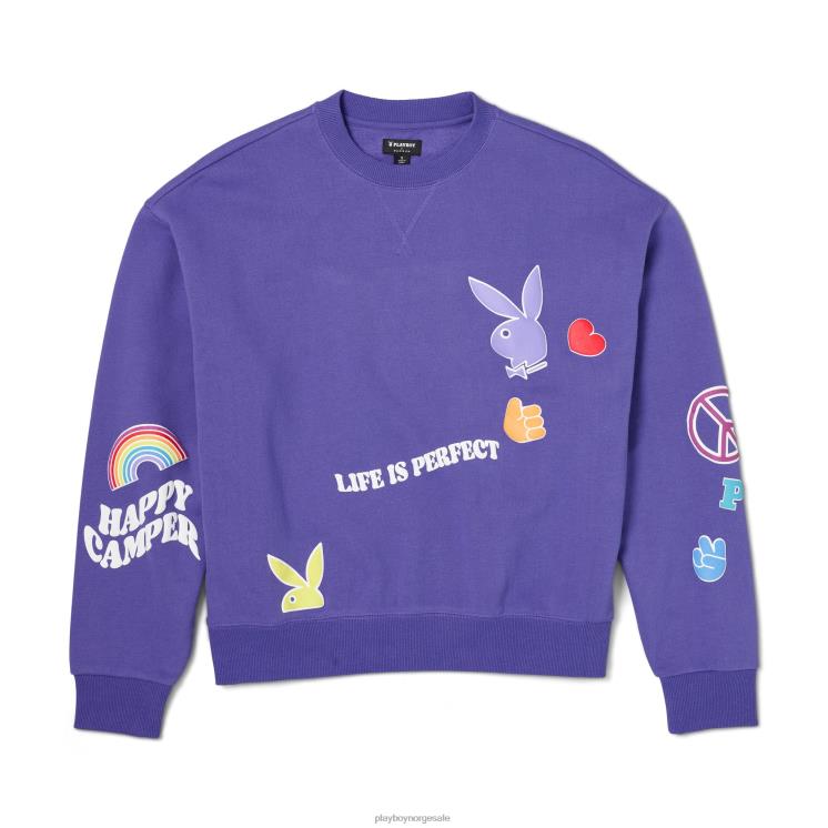 Playboy lilla overflod kvinner cabin fever sweatshirt med rund hals klær 24X2X1124
