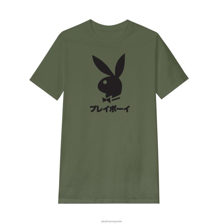 Playboy oliven menn japansk t-skjorte med kaninhode klær 24X2X37