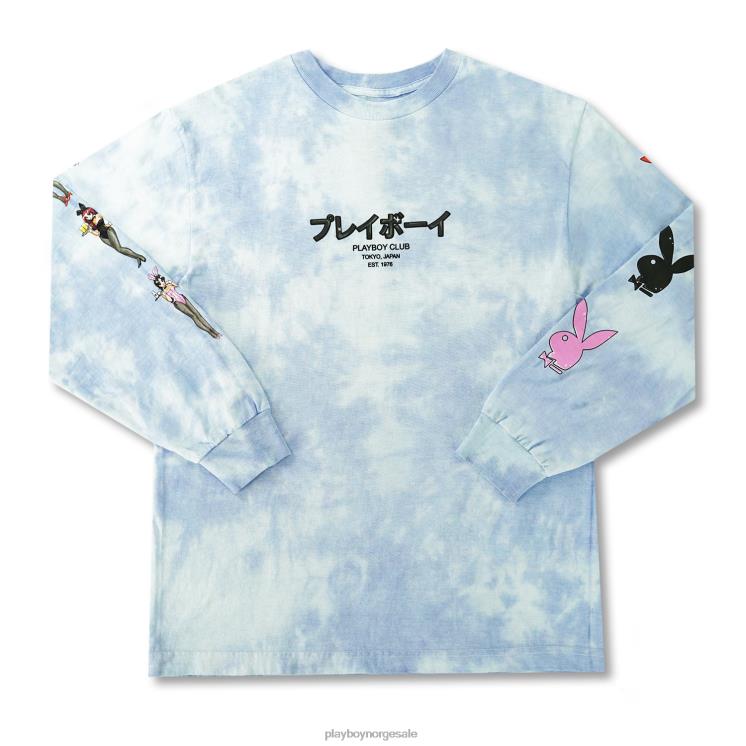 Playboy opprinnelig menn tokyo club tie-dye bunny lang ermet klær 24X2X91
