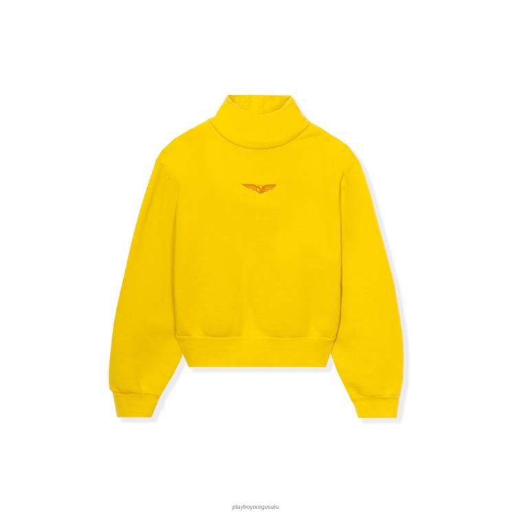 Playboy sennep kvinner Aviation wings høyhalset cropped sweatshirt klær 24X2X1160