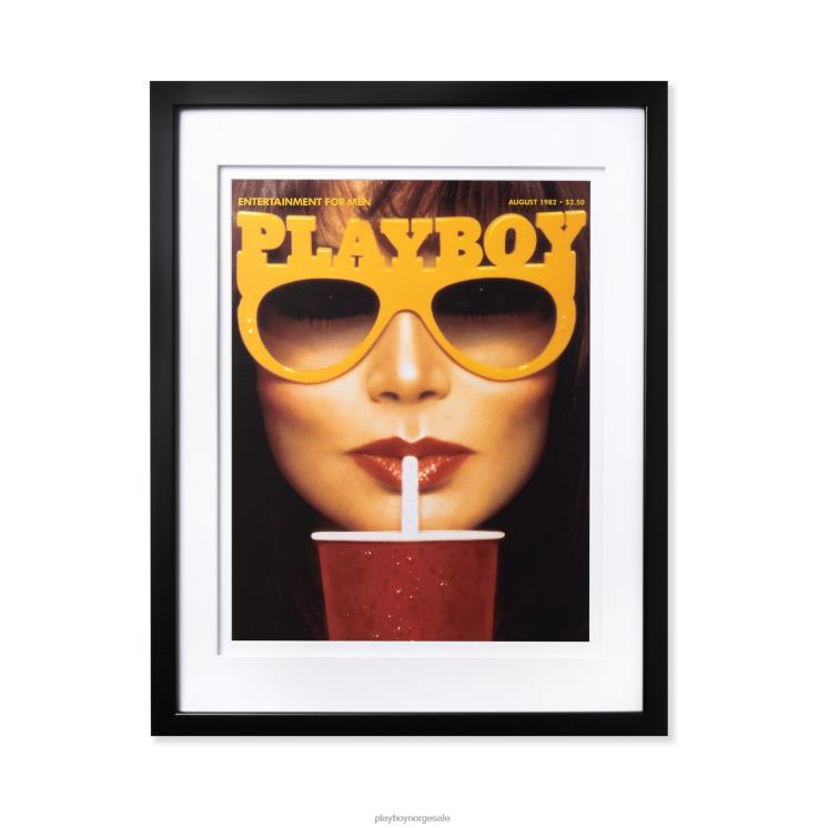 Playboy svart ramme unisex august 1982 trykk på omslagsramme tilbehør 24X2X910