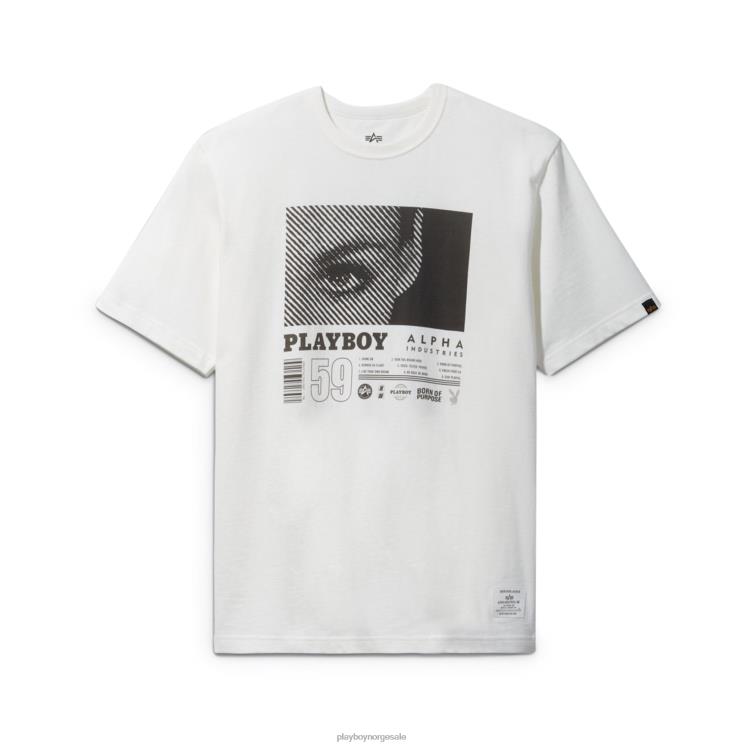 Playboy x Alpha Industries hvit menn verdensturne t-skjorte klær 24X2X173