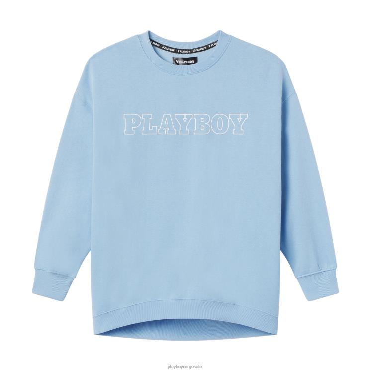 Playboy blå kvinner mastetopp crewneck klær 24X2X1109