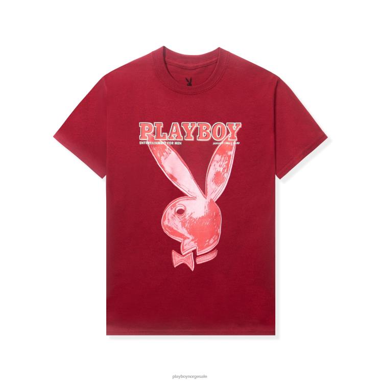 Playboy rød menn januar 1986 andy warhol cover t-skjorte klær 24X2X163