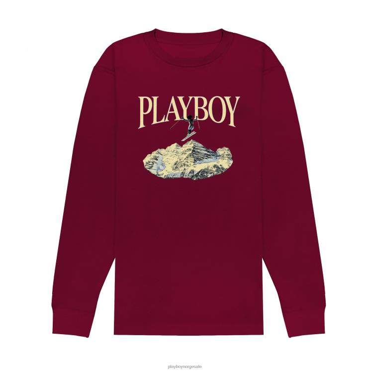 Playboy rødbrun menn ski langermet feat. Holly Cook fra jenter i vinter 1984 klær 24X2X106