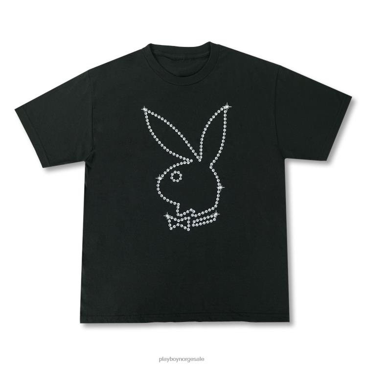 Playboy svart menn kanin hode perler tee klær 24X2X139