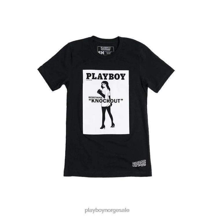 Playboy svart menn knockout t-skjorte klær 24X2X16