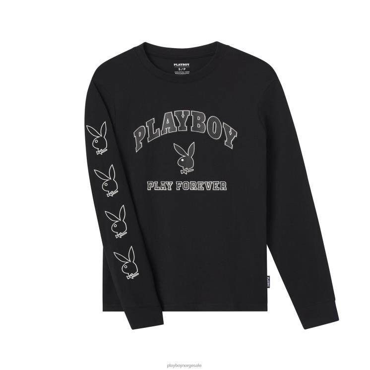 Playboy svart menn spill evig langermet t-skjorte klær 24X2X323