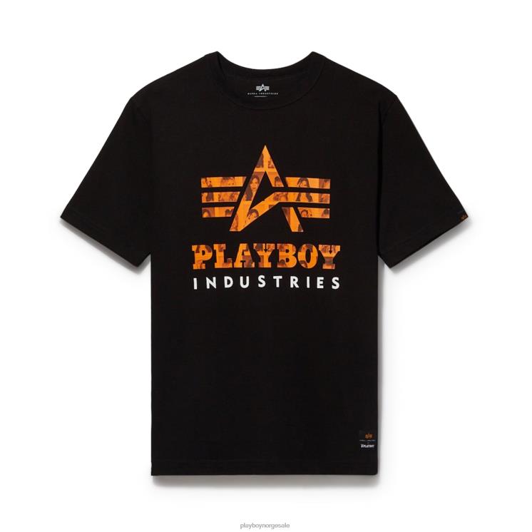 Playboy x Alpha Industries svart menn klassisk t-skjorte klær 24X2X168
