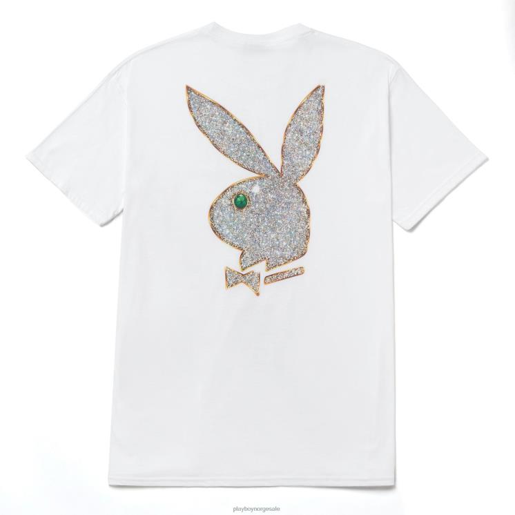 Playboy x HUF hvit menn t-skjorte med kaninhode klær 24X2X321