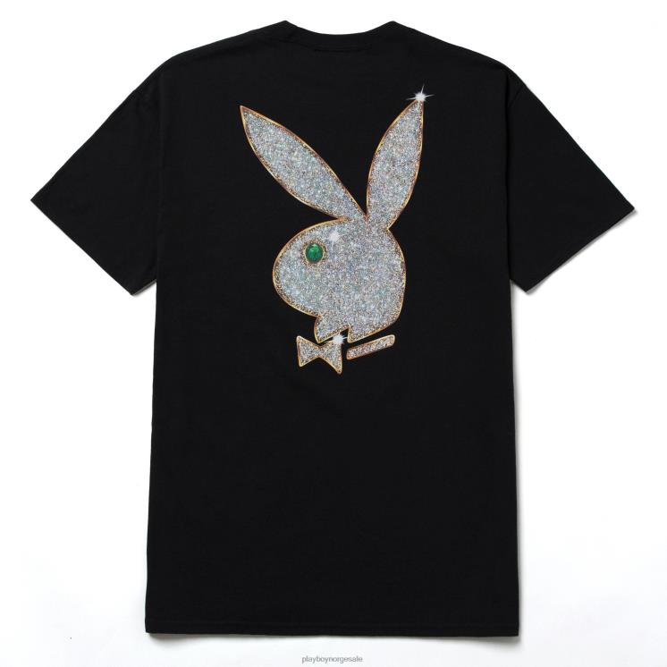 Playboy x HUF svart menn t-skjorte med kaninhode klær 24X2X320