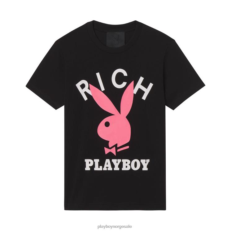 Playboy x John Richmond svart menn logo t-skjorte klær 24X2X129