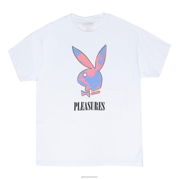 Playboy x Pleasures hvit menn pop art t-skjorte klær 24X2X131