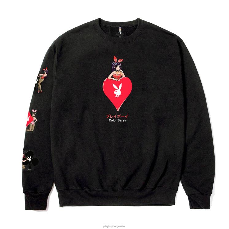 Playboy svart menn hjerte-ess 3.0 crewneck klær 24X2X353