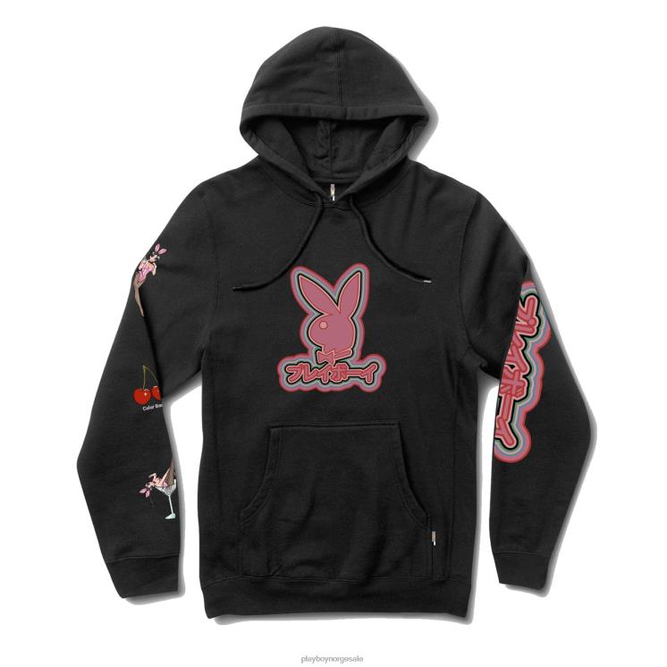 Playboy svart menn tokyo club 3.0 hettegenser klær 24X2X349